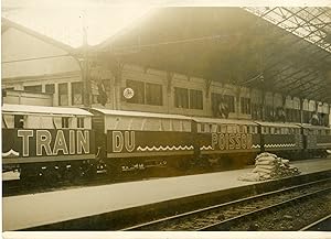 "INAUGURATION DU TRAIN DU POISSON 1930" Photo de presse originale G. DEVRED Agence ROL Paris (1930)