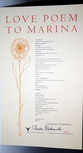 Love Poem to Marina [Broadside]