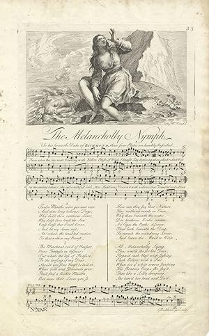 The Melancholy Nymph. Set by Mr. Handel. Plate 53 from George Bickham's The Musical Entertainer