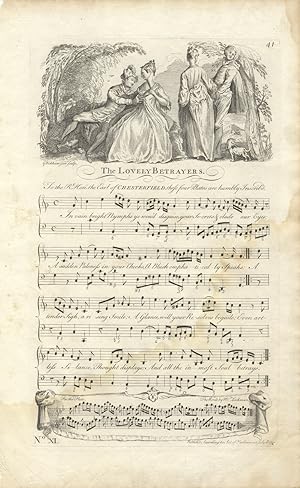 The Lovely Betrayers. The Words by Mr. Lockman. Plate 41 from George Bickham's The Musical Entert...