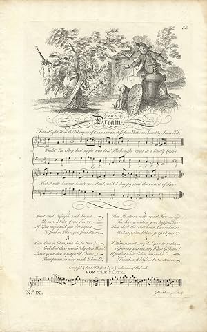 The Dream. Compos'd and Set to Musick by a Gentleman of Oxford. Plate 33 from George Bickham's Th...