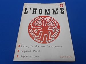 L'HOMME. Revue Française d'Anthropologie