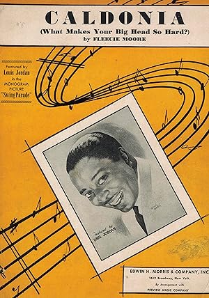 Caldonia ( What Makes Your Big Head So Hard ? ) - Louis Jordan Cover - Vintage sheet Music from S...