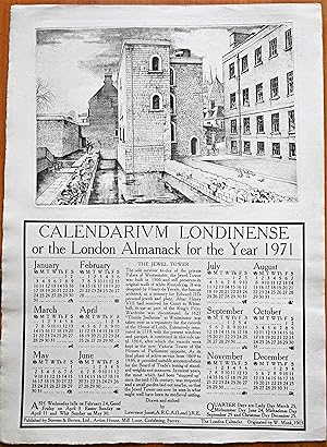 Calendarium Londinense, or the London Almanack for the Year 1971 : The Jewel Tower