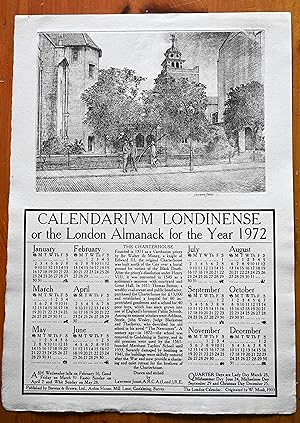 Calendarium Londinense, or the London Almanack for the Year 1972 : The CharterHouse