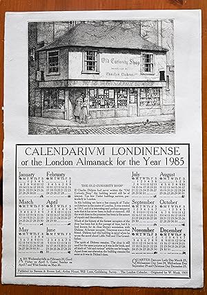 Calendarium Londinense, or the London Almanack for the Year 1985 : The Old Curiosity Shop
