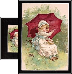 'Little Miss Muffet'. Color Lithograph c1880