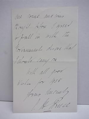 STANLEY MELBOURNE, VISCOUNT BRUCE - Signed letter January 5, 1938, with LOA