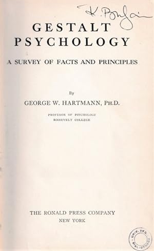 Gestalt Pschology: A Survery of Facts and Principles