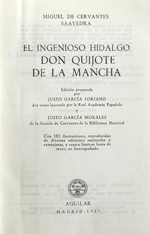 EL INGENIOSO HIDALGO DON QUIJOTE DE LA MANCHA. [ED. 1957]