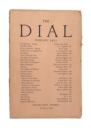 The Dial, February 1923, Volume LXXIV, Number 2
