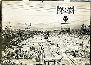 "CONSTRUCTION DE MÔLE (LE HAVRE années 20)" Photo originale (années 20)