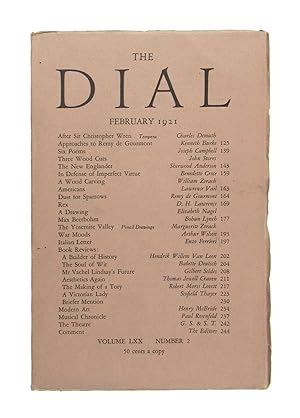 The Dial, February 1921, Volume LXX, Number 2