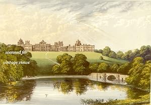 Blenheim Palace Woodstock Oxfordshire 1870s COLOR PRINT