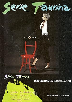 "SERIE TAURINA / DESIGN: Ramon CASTELLANOS" Annonce originale entoilée années 80