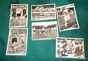 Kindling the Olympic Flame 1936 (Berlin) + 5 other Ardath Photocards of Athletes and Cyclist. Inc...