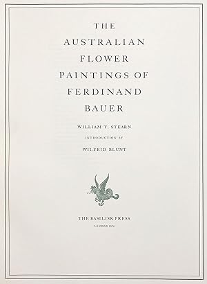 The Australian Flower Paintings of Ferdinand Bauer