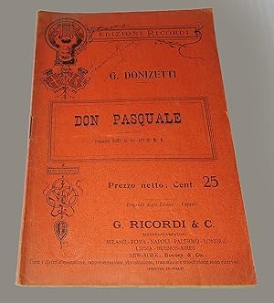 Don Pasquale dramma buffo in 3 atti Donizetti Ricordi