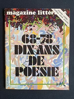 MAGAZINE LITTERAIRE-N°140-SEPTEMBRE 1978-68-78 DIX ANS DE POESIE