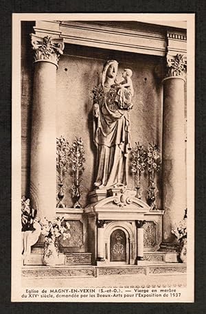 Real Photo Postcard 1937 Beaux-Arts pour L'Exposition Eglise de Magny-En-Vexin