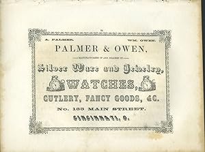 Palmer & Owen Silver Ware and Jewelry, Cincinnatti Ohio Advertising with Montmorency Canada print