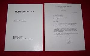 An American Museum in Britain [includes typed letter signed by Ian McCallum, Director]