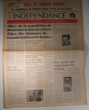 L'Indépendance. Volume 4, numéro 5 : 15 décembre 1965