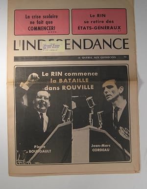 L'Indépendance. Volume 5, numéro 9 : 1er au 15 mars 1967