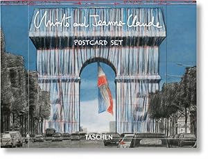 Christo, arc de triomphe, postcard set