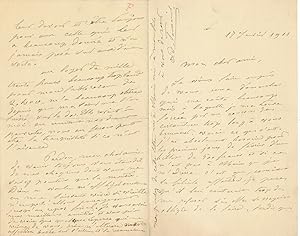 Adèle TOUSSAINT SAMSON femme lettre 4 lettres autographes signées à F. FEBVRE