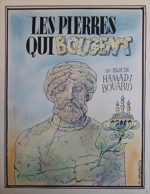 "LES PIERRES QUI BOUGENT" Réalisé par Hamadi BOUABID en 1978 / Maquette originale au crayon feutr...