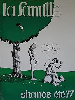 "LA FAMILLE / SKANÈS ÉTÉ 77 au CLUB MÉDITERRANÉE" Sérigraphie originale entoilée par Claude SERRE...