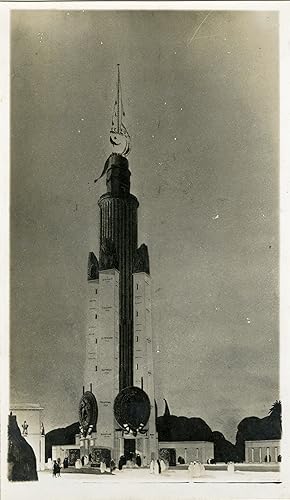 "EXPOSITION COLONIALE 1931 : MONUMENT aux FORCES d'OUTREMER" Photo originale BERTHELOT Architecte...