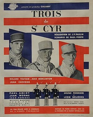"TROIS DE ST CYR" Réalisé par Jean-Paul PAULIN en 1938 avec Roland TOUTAIN, Jean MERCANTON, Jean ...
