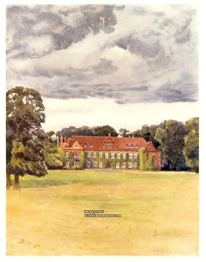 WEST HORSLEY PLACE SURREY IN THE UNITED KINGDOM,1914 VINTAGE COLOUR LITHOGRAPH