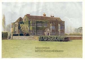 SMALLFIELD PLACE SURREY IN THE UNITED KINGDOM,1914 VINTAGE COLOUR LITHOGRAPH