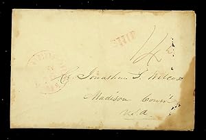Stampless letter from Captain Osgood to Col Jonathan S. Wilcox 1837 - [Schooner Catherine Wilcox]...