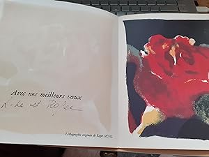 fleurs (roses) lithographie originale