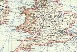 1890s Color Map GREAT BRITAIN and IRELAND