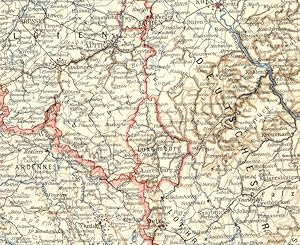 1890s Color MAP - FRANCE North Eastern Part