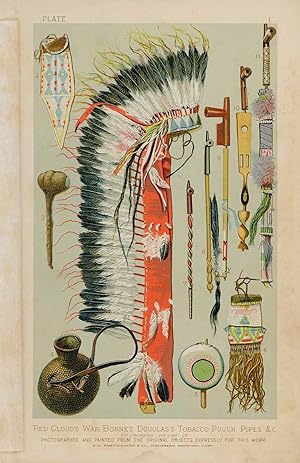 SIX CHROMOLITHOGRAPHS from Our Wild Indians: Thirty-Three Years' Personal Experience Among the Re...