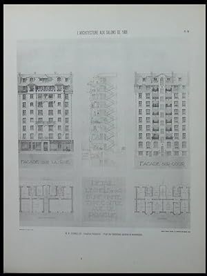 PARIS, FONDATION ROTHSCHILD, RUE DE PRAGUE -1906- 2 GRANDES PLANCHES, EICHMULLER