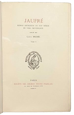 roman arthurien du XIIIe siècle en vers provençaux, publié par Clovis Brunel.