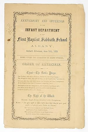 [1859 Albany, New York Church Service Program]