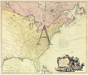 The United States of North America: with the British Territories and those of Spain, according to...