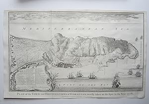 Plan of the Town and Fortifications of Gibraltar, exactly taken on the Spot in the Year 1738.