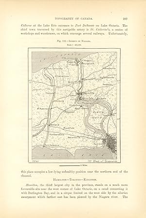 ISTHMUS OF NIAGARA,TOPOGRAPHY OF ONTARIO,CANADA,1893