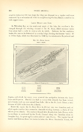 ISLE ROYALE ON LAKE SUPERIOR,CANADA,1800s Antique Map