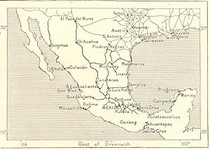 MEXICAN RAILWAY SYSTEMS IN 1890,Mexico