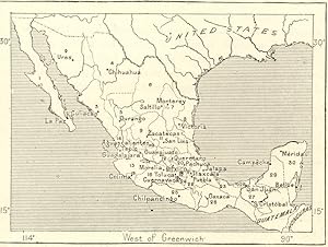 POLITICAL DIVISIONS OF MEXICO IN 1890,Mexico